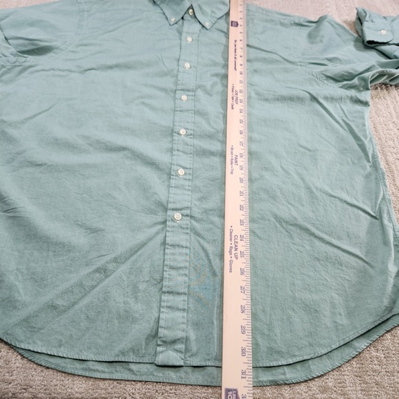 Polo Ralph Lauren Shirt Men XXL Green Lightweight Poplin Button Down Wealth Pony - Picture 6 of 9